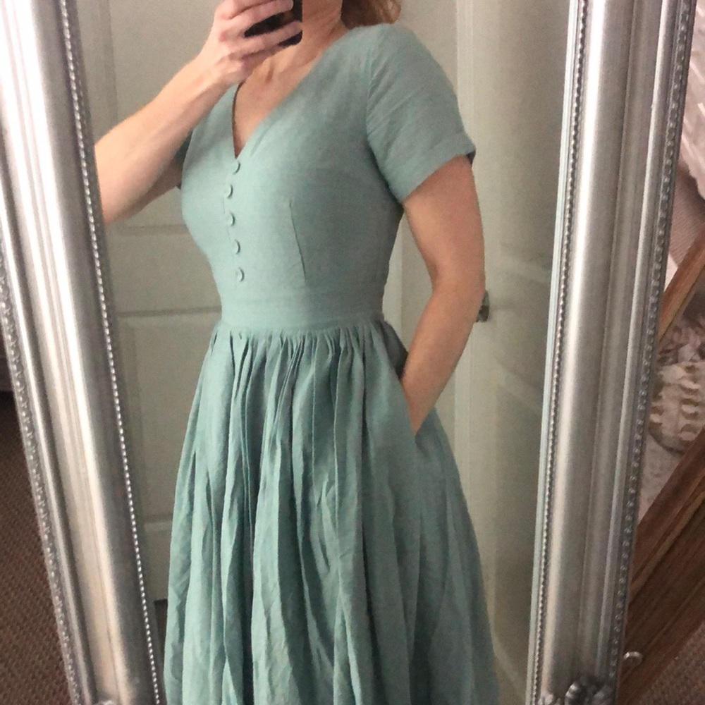 Retro style fit and flare dress